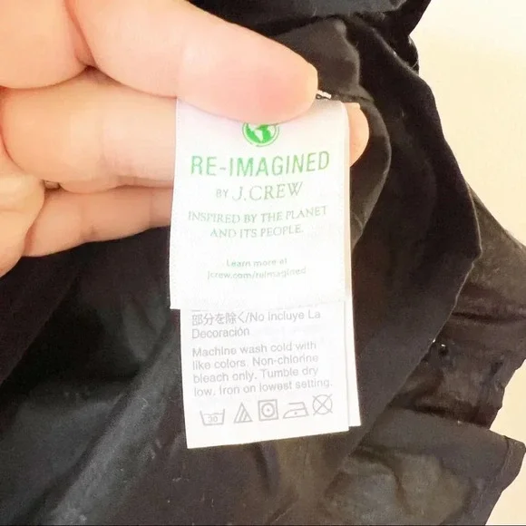 J Crew Reimagined Pom Pom‎ Trim Eyelet Top Black XS Cotton Summer Coquette Tank - Picture 4 of 9